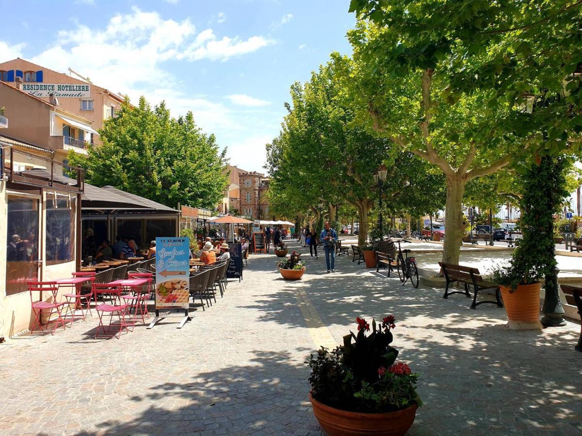 Charmant T2 Climatise Avec Grande Terrasse, Piscine Et Parking Privatif, Proche Plage Et Commerces. - Fr-1-251-441 Le Lavandou Exterior foto